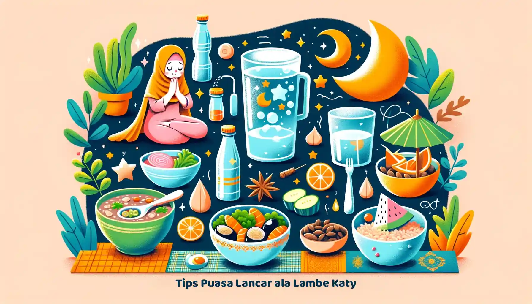 Dapatkan Tips Puasa Lancar Ala Lambe Katy untuk sahur dan berbuka yang seimbang, menjaga energi dan kesehatan selama bulan suci.
